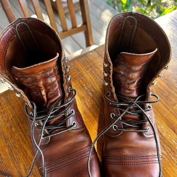 Men’s Red Wing Iron Ranger Leather Boots, Size 7.5D - Picture 8 of 10